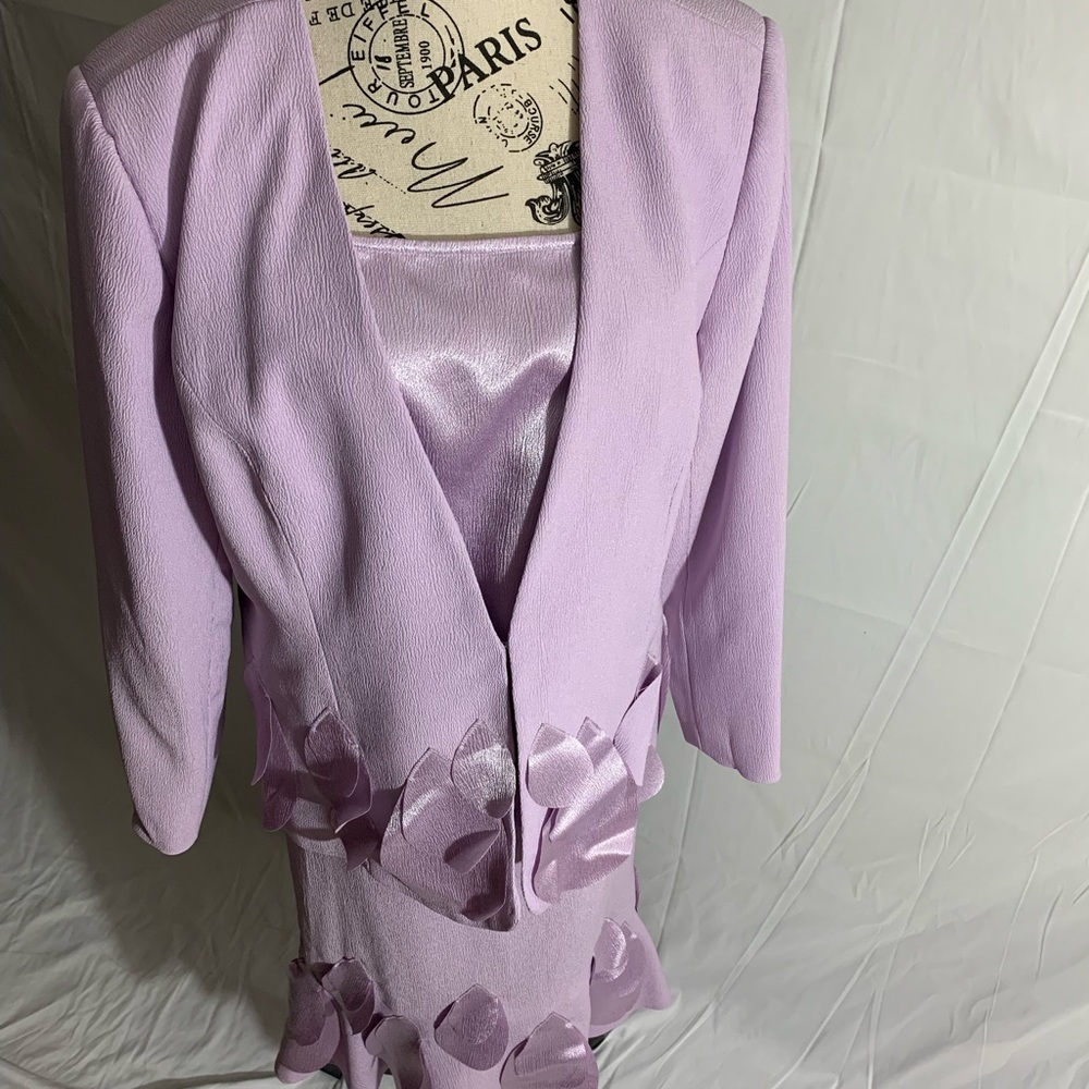 Midnight Velvet 3 piece lavender skirt, blouse & jacket suit. Sz:16 lined  NWT